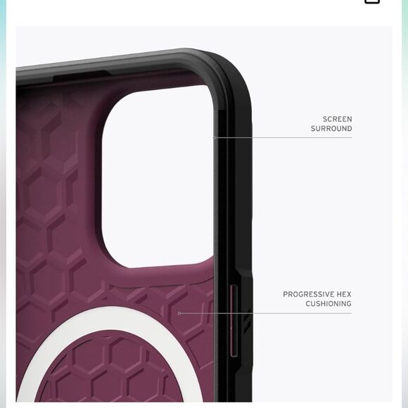 Urban Armor Gear case for iPhone 15 pro in Bordeaux NWT - Picture 4 of 8